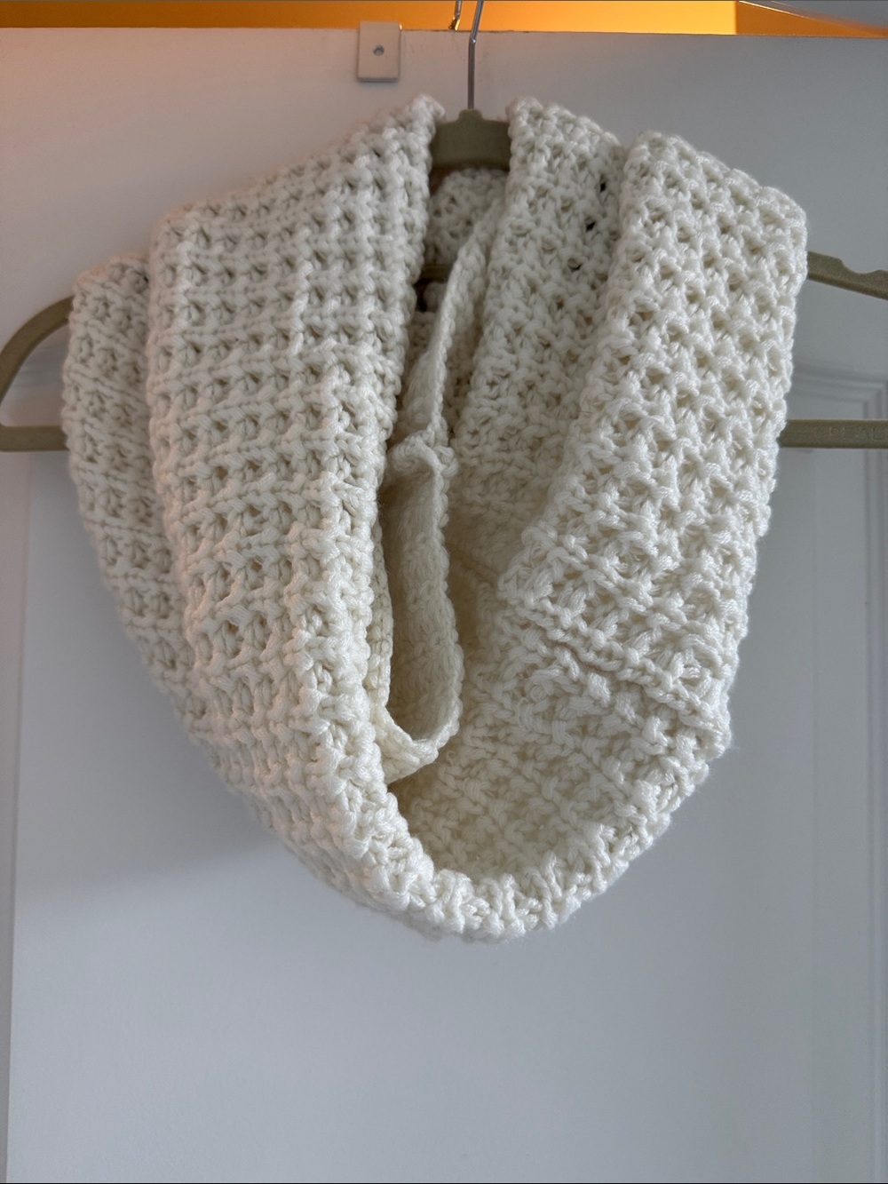 LOFT Cream Chunky Knit Infinity Scarf